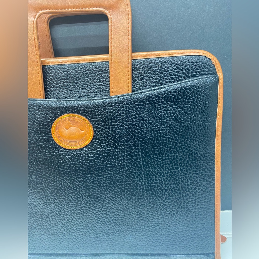 Dooney & Bourke Black Pebbled Leather Portfolio Briefcase - Picture 5 of 17
